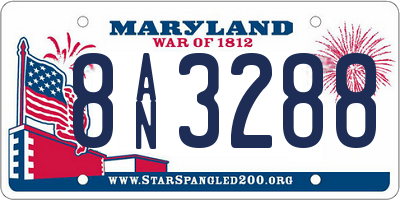MD license plate 8AN3288