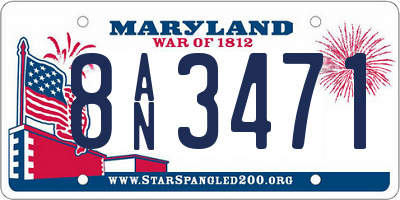 MD license plate 8AN3471