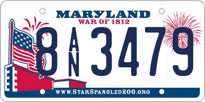 MD license plate 8AN3479
