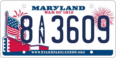 MD license plate 8AN3609