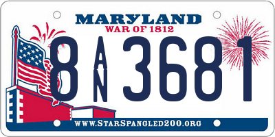 MD license plate 8AN3681