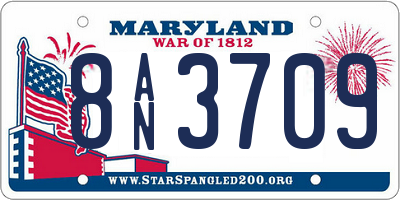 MD license plate 8AN3709