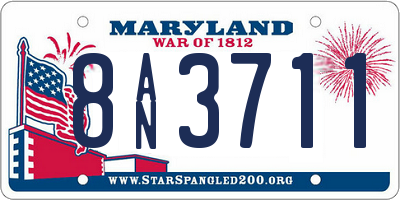 MD license plate 8AN3711