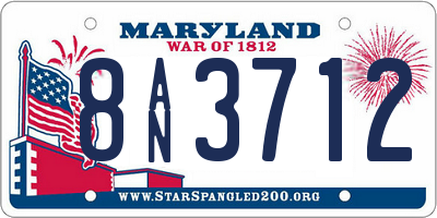 MD license plate 8AN3712