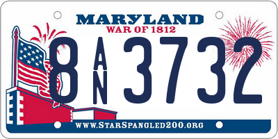 MD license plate 8AN3732