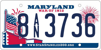 MD license plate 8AN3736