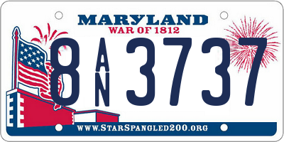 MD license plate 8AN3737