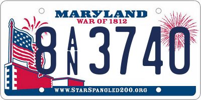 MD license plate 8AN3740