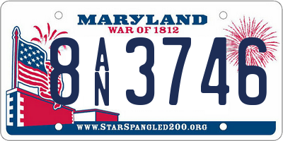 MD license plate 8AN3746