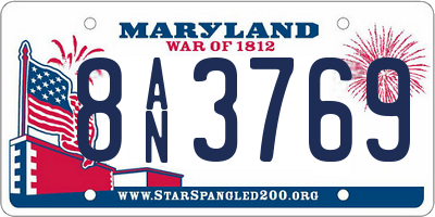 MD license plate 8AN3769