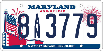 MD license plate 8AN3779