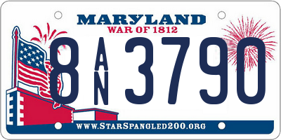 MD license plate 8AN3790