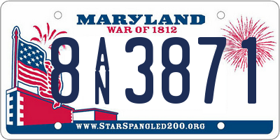 MD license plate 8AN3871