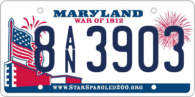 MD license plate 8AN3903