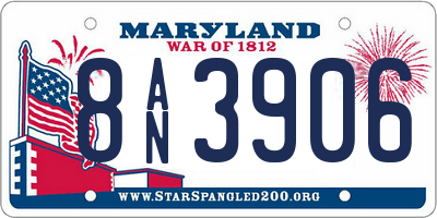 MD license plate 8AN3906