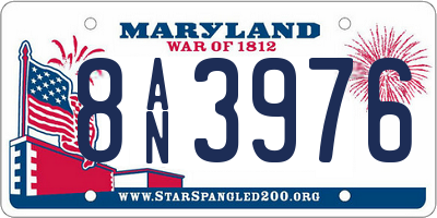MD license plate 8AN3976