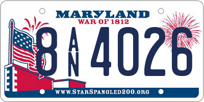 MD license plate 8AN4026