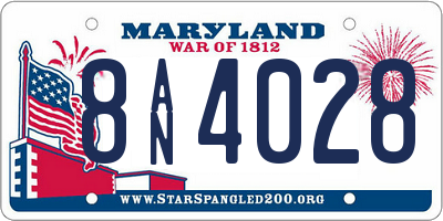 MD license plate 8AN4028