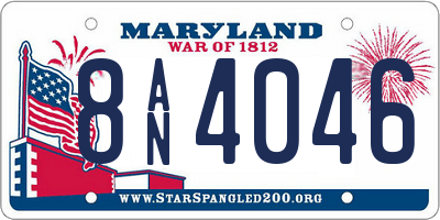 MD license plate 8AN4046