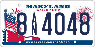MD license plate 8AN4048