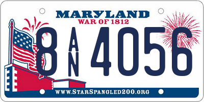 MD license plate 8AN4056