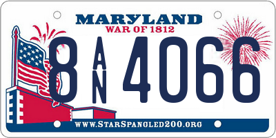 MD license plate 8AN4066