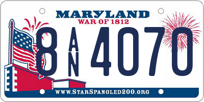 MD license plate 8AN4070