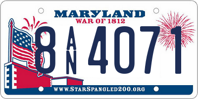 MD license plate 8AN4071