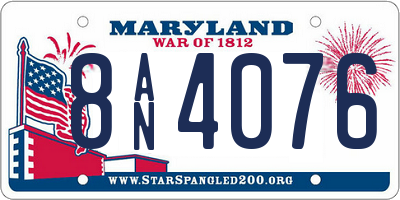 MD license plate 8AN4076