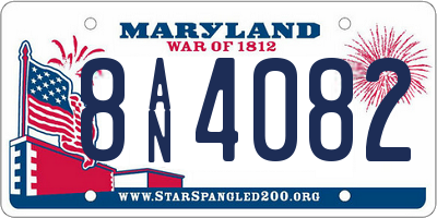 MD license plate 8AN4082