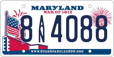 MD license plate 8AN4088