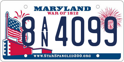 MD license plate 8AN4099