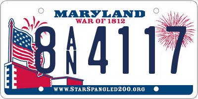 MD license plate 8AN4117