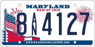 MD license plate 8AN4127