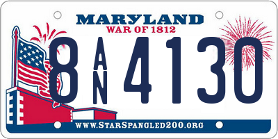 MD license plate 8AN4130