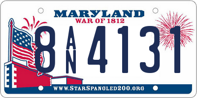 MD license plate 8AN4131