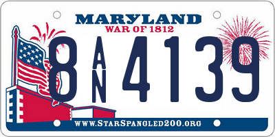 MD license plate 8AN4139