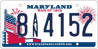 MD license plate 8AN4152