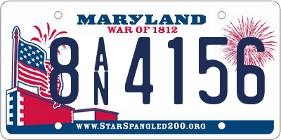 MD license plate 8AN4156