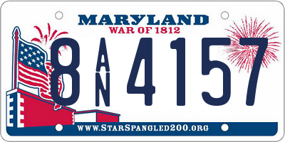 MD license plate 8AN4157