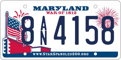 MD license plate 8AN4158