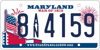 MD license plate 8AN4159