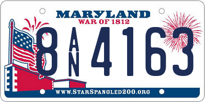 MD license plate 8AN4163