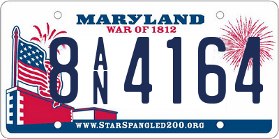 MD license plate 8AN4164