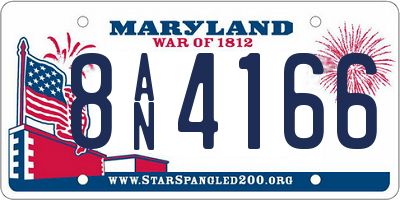 MD license plate 8AN4166