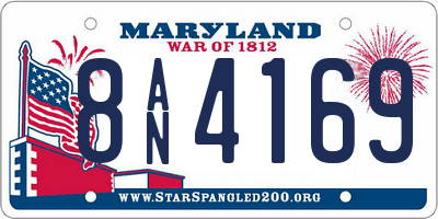 MD license plate 8AN4169