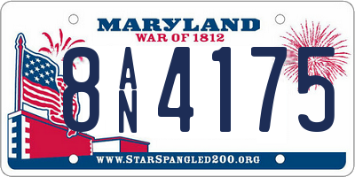 MD license plate 8AN4175