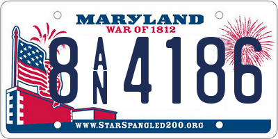 MD license plate 8AN4186