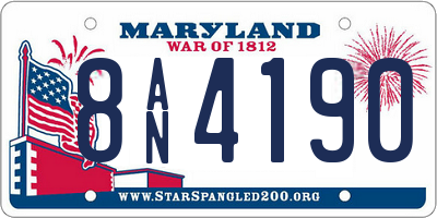 MD license plate 8AN4190