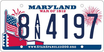 MD license plate 8AN4197